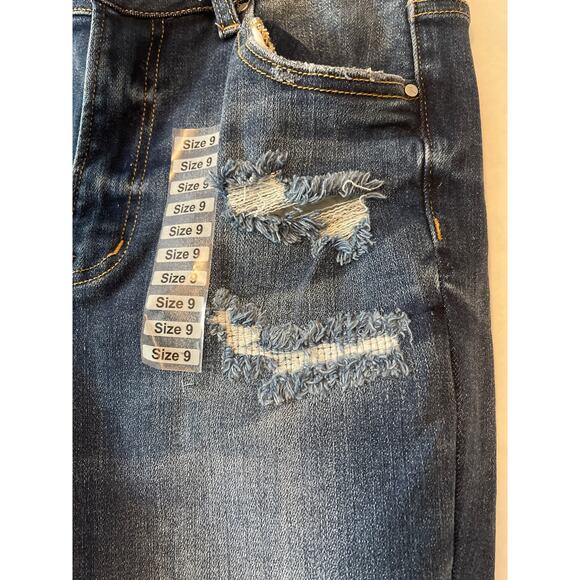 Risen Jeans NWT Dawn High Rise Distressed Size 9 29W Style RDP5146 Dark Wash - Picture 5 of 8